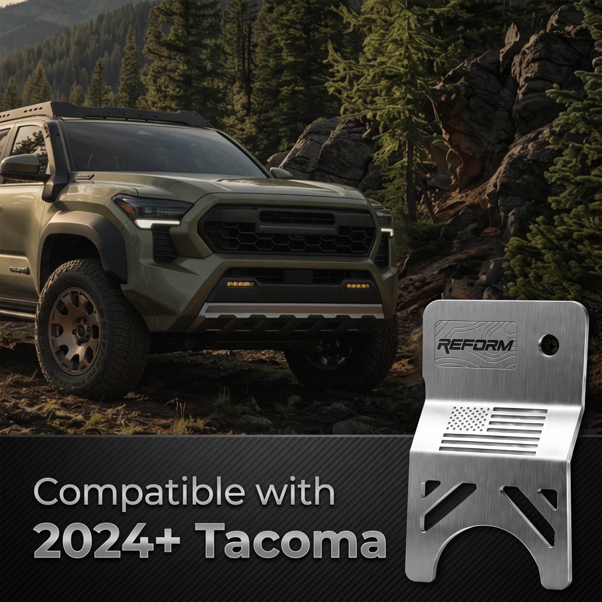 Reform Design installed on Tacoma tailgate demonstrating preserved factory function