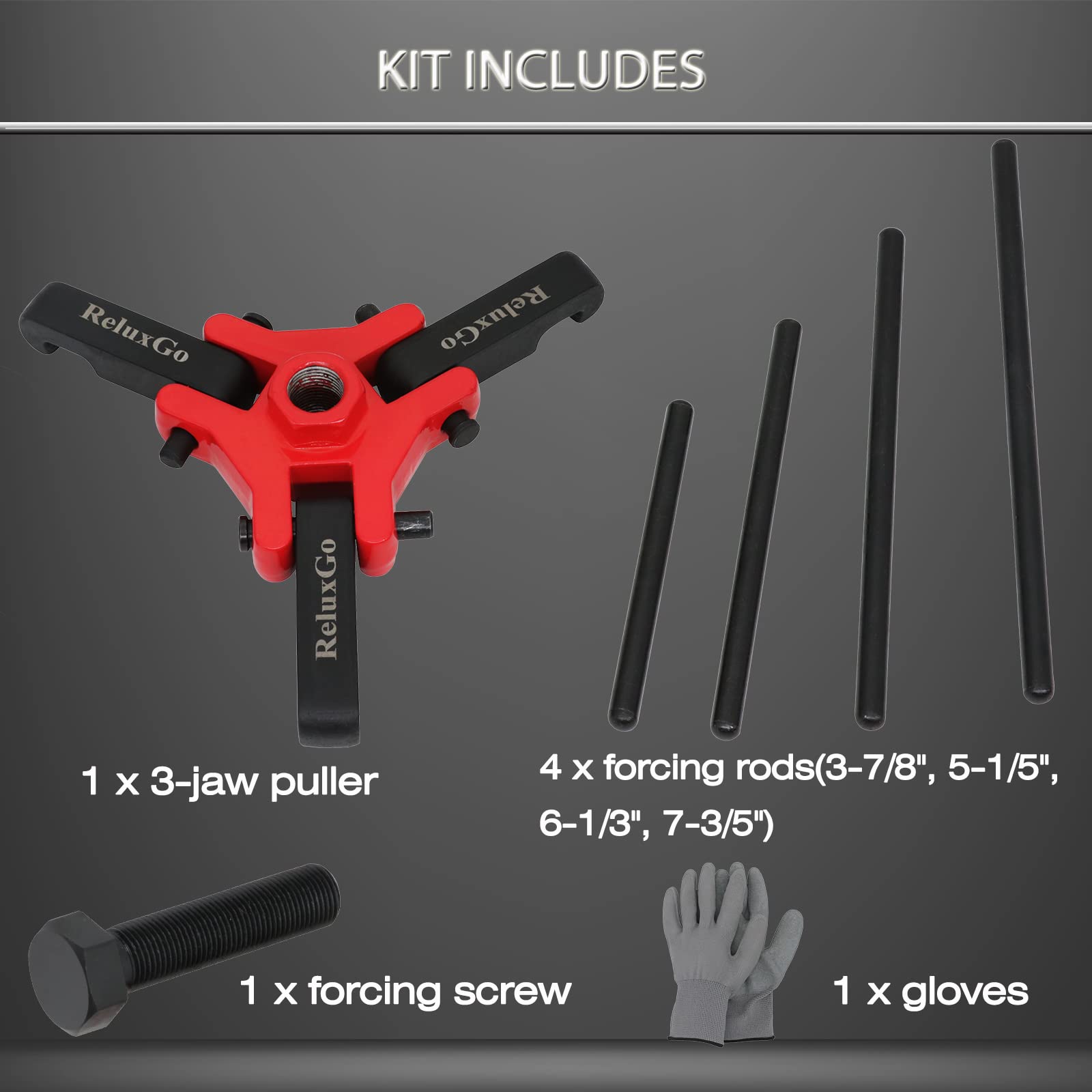 ReluxGo three-jaw puller gripping harmonic damper in engine bay for safe removal
