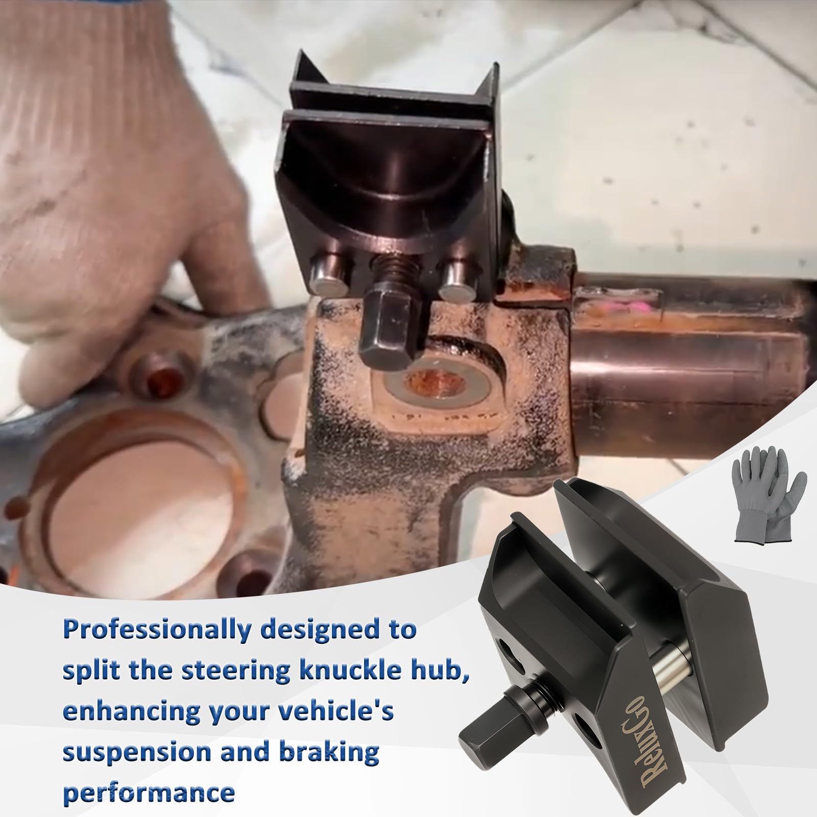 ReluxGo close-up of threaded clamp demonstrating smooth controlled spreading
