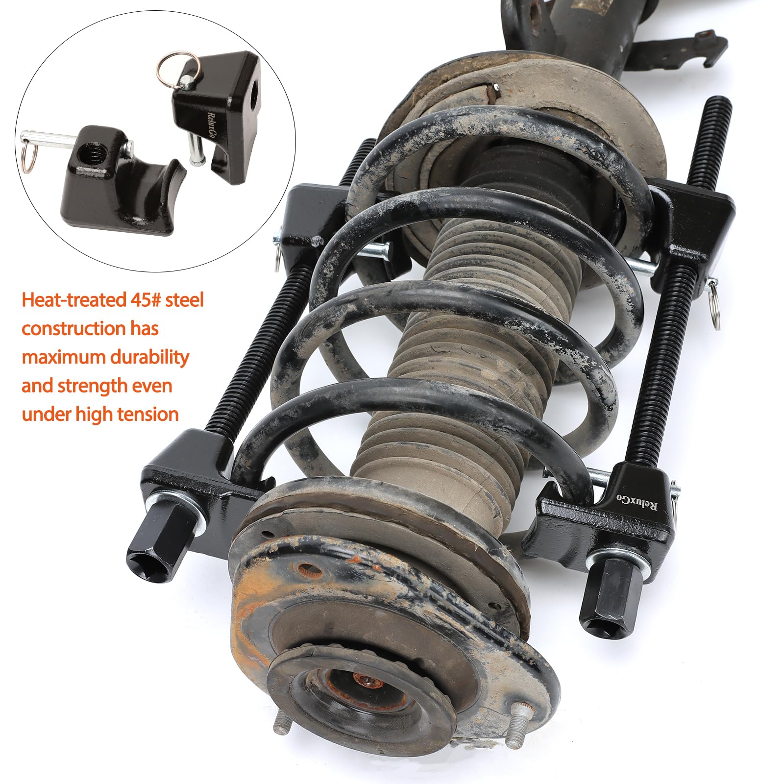 ReluxGo hooked end-piece detail showing drop-forged hook strength and firm grip