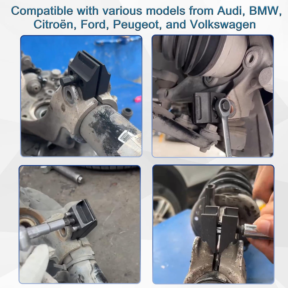 ReluxGo in use on vehicle suspension showing safer strut removal