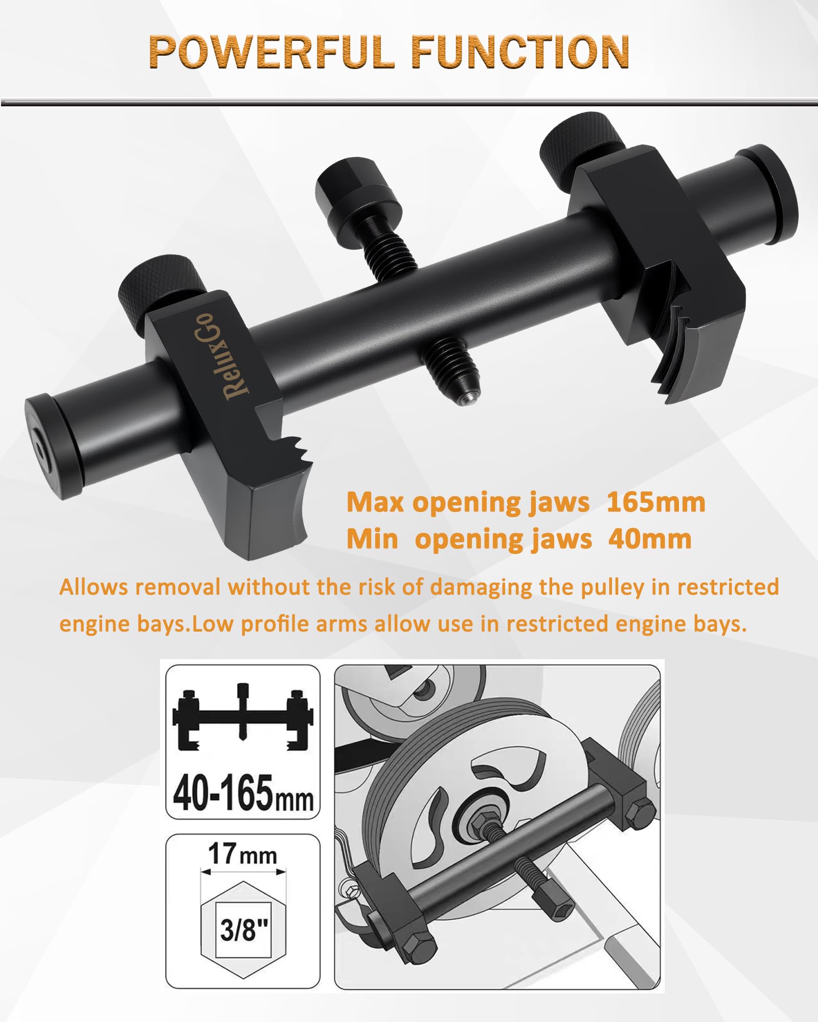 ReluxGo jaw detail highlighting precision-machined claws for secure pulley grip