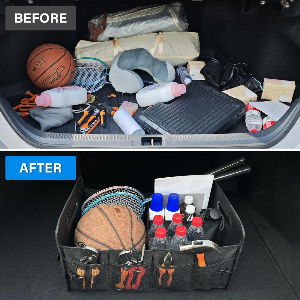 REMOCH installed in a Dodge Charger trunk demonstrating fit and cargo stability