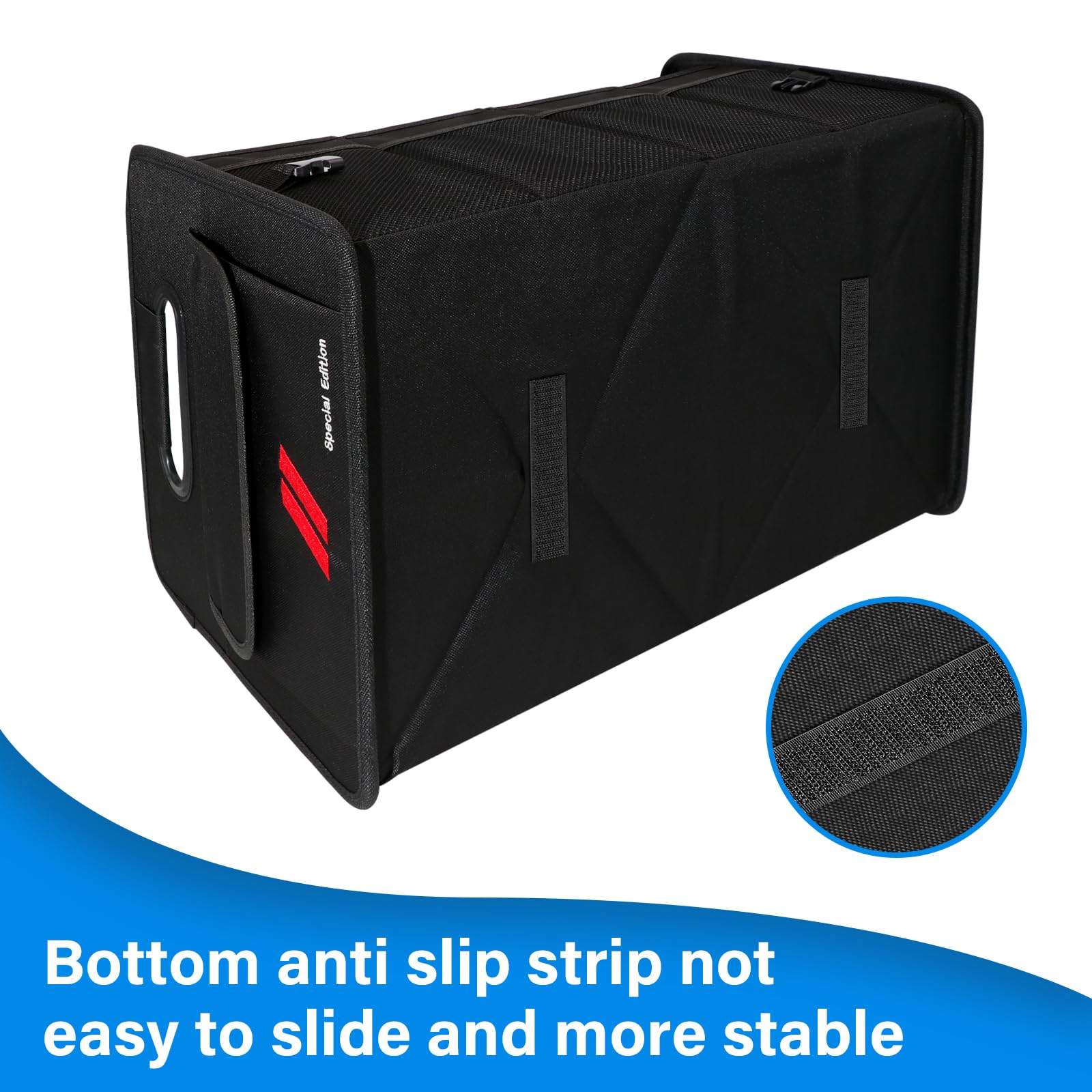 REMOCH close-up of rigid base plates and stitched non-slip Velcro for stable placement