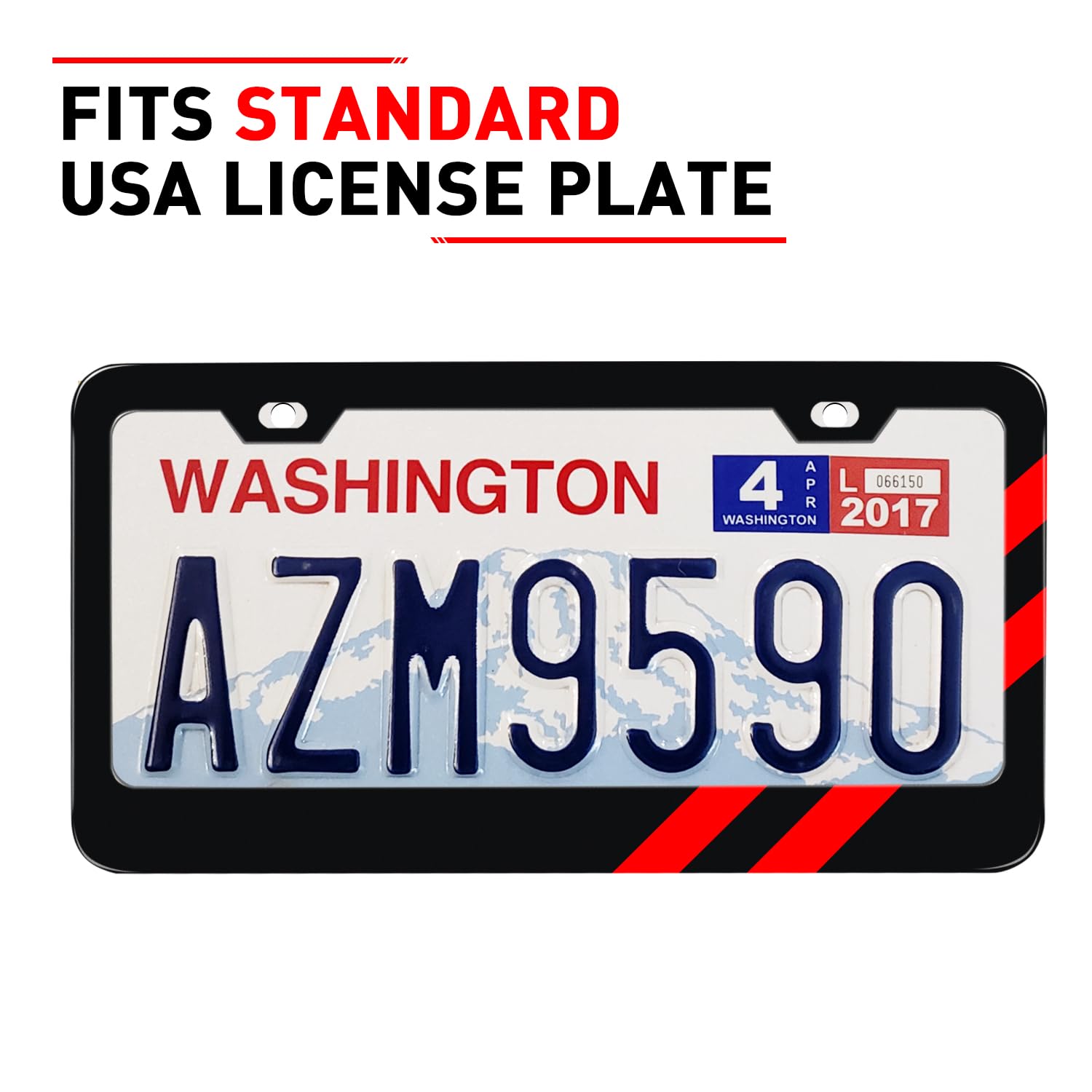 REMOCH frame next to a standard plate for size comparison showing correct fit benefit