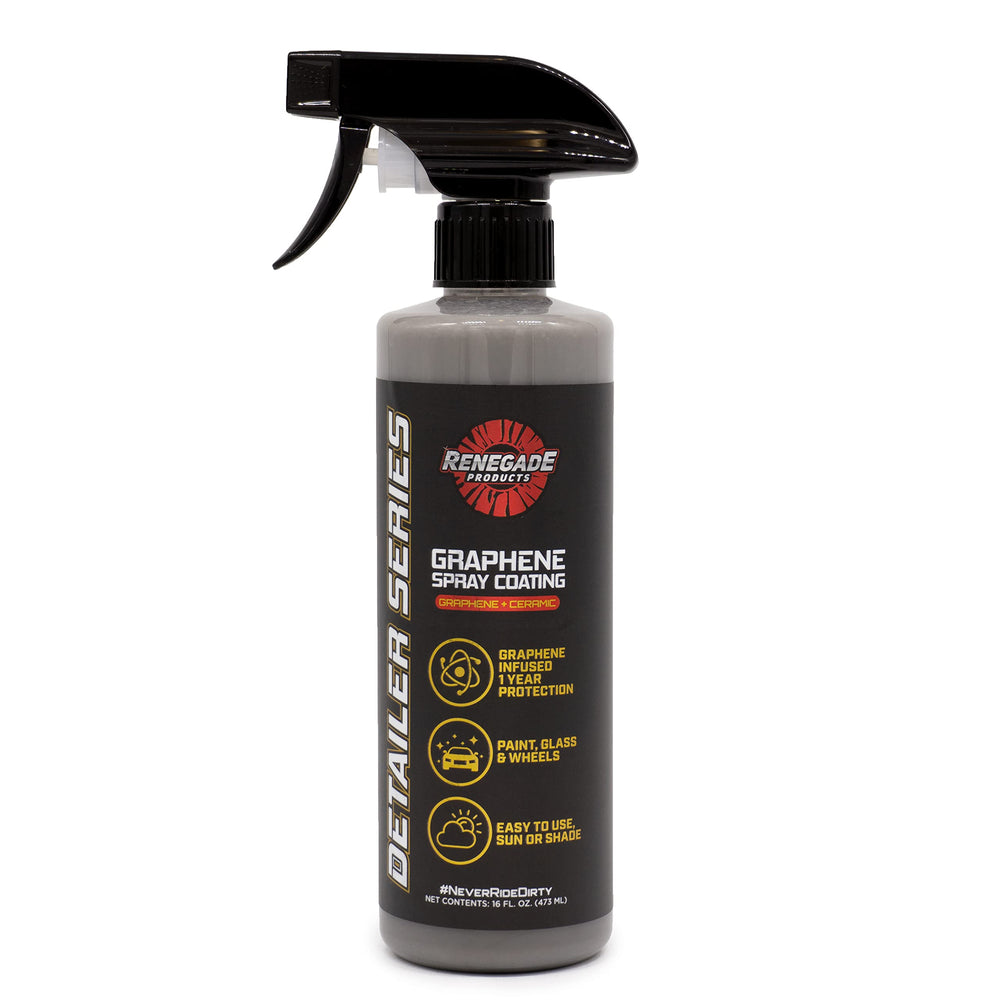 Renegade Products spray bottle front view showing easy-use packaging and quick application benefit