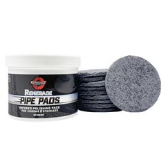 Renegade Products tub of Pipe Dream pads showing packaging and ready-to-use convenience