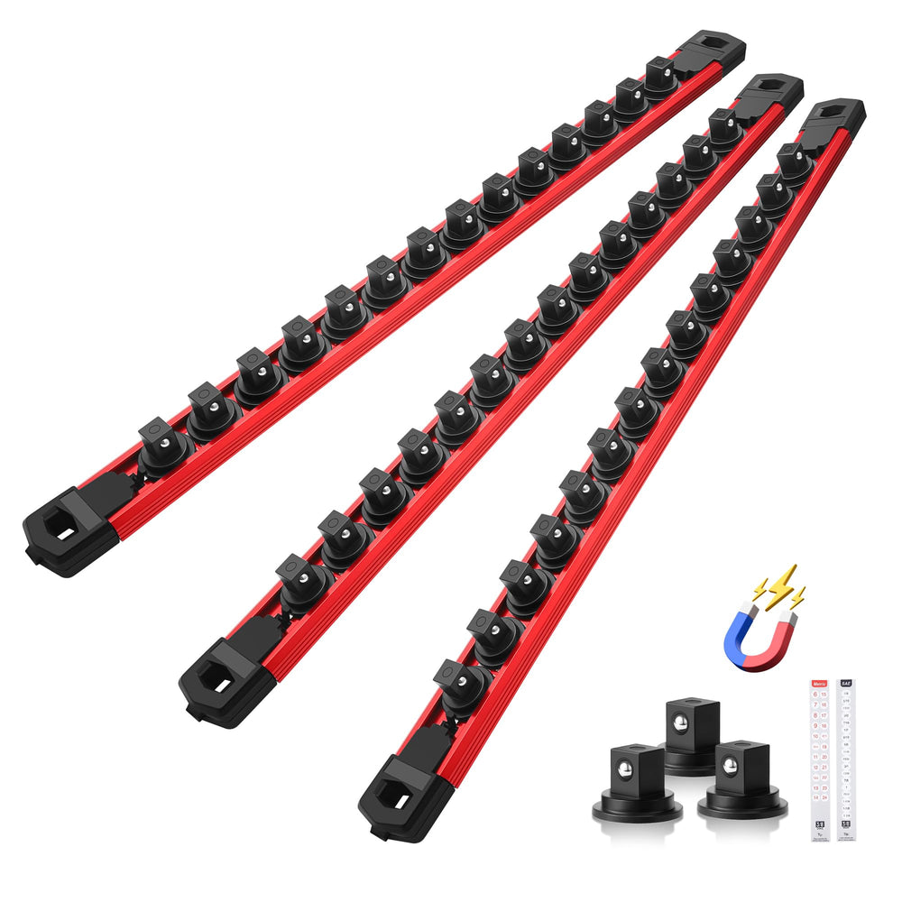 Reniteco front pack showing three 3/8" rails and organized presentation benefits