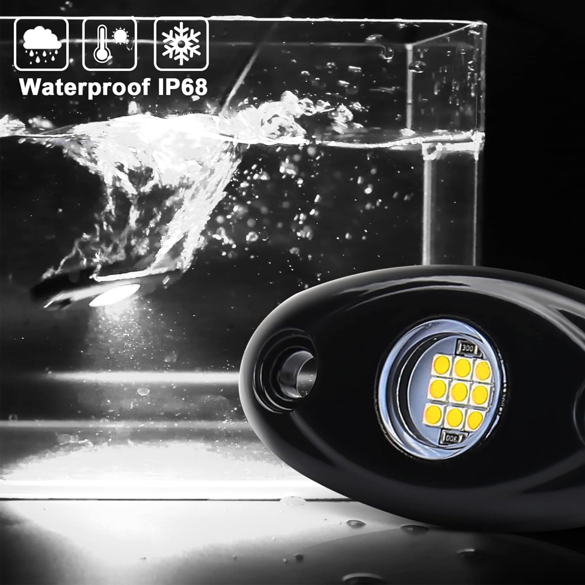 RENMAII-LIGHT size comparison with coin showing compact 2‑inch footprint for tight spaces