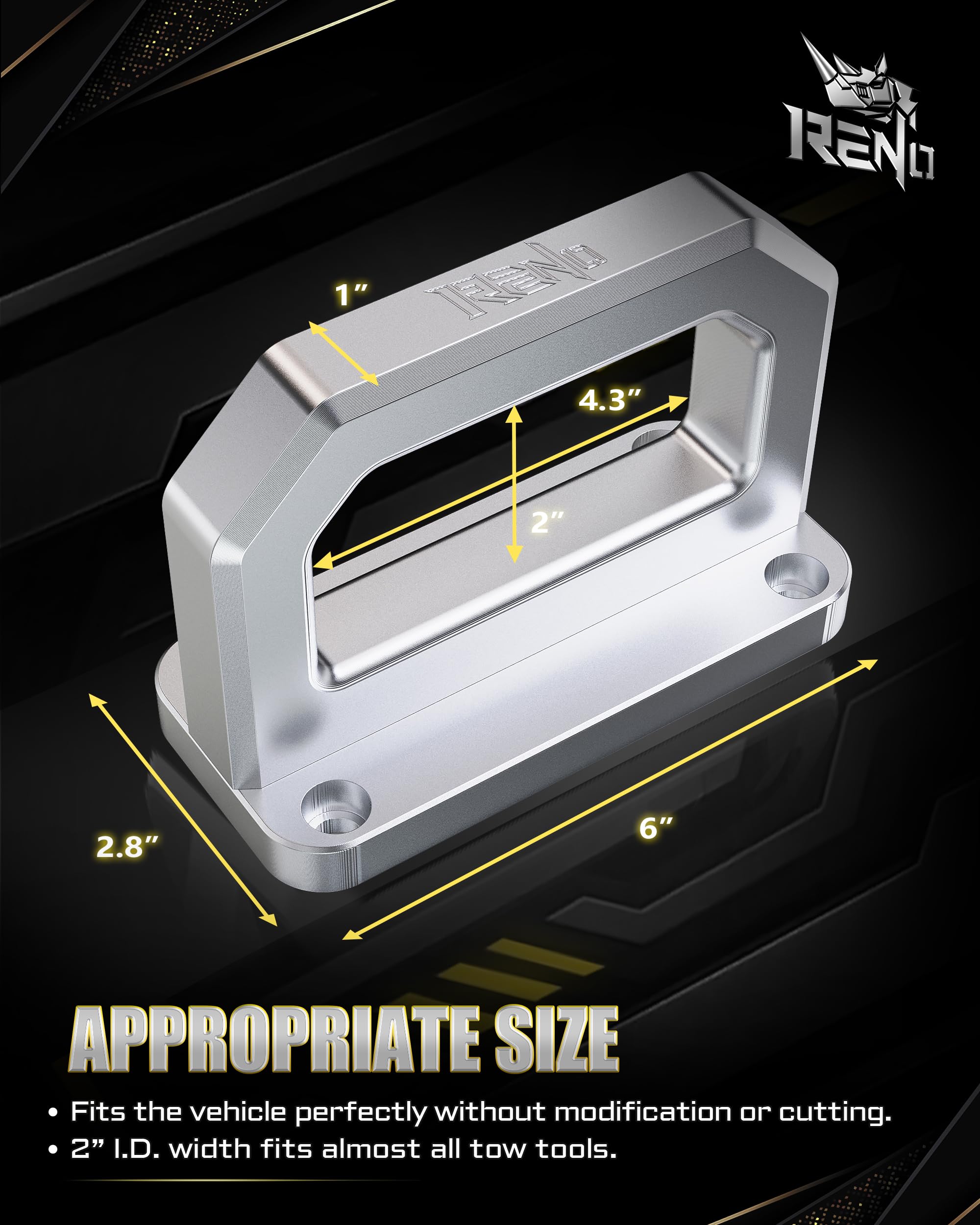 RENO mounting hardware and spacers included for simple installation