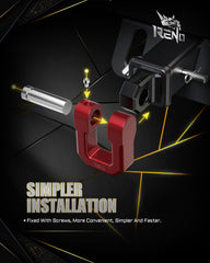 RENO shackle beside ruler for size comparison and quick selection benefit