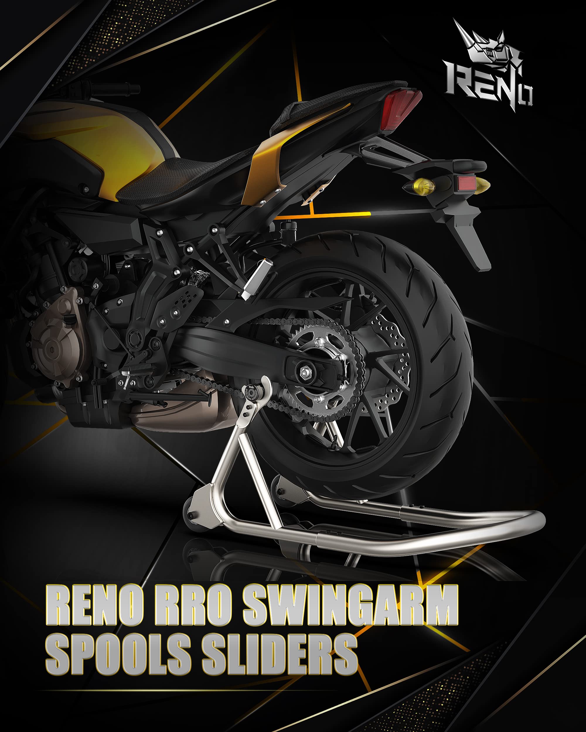 RENO spools in a garage setting showing easy maintenance and workshop use