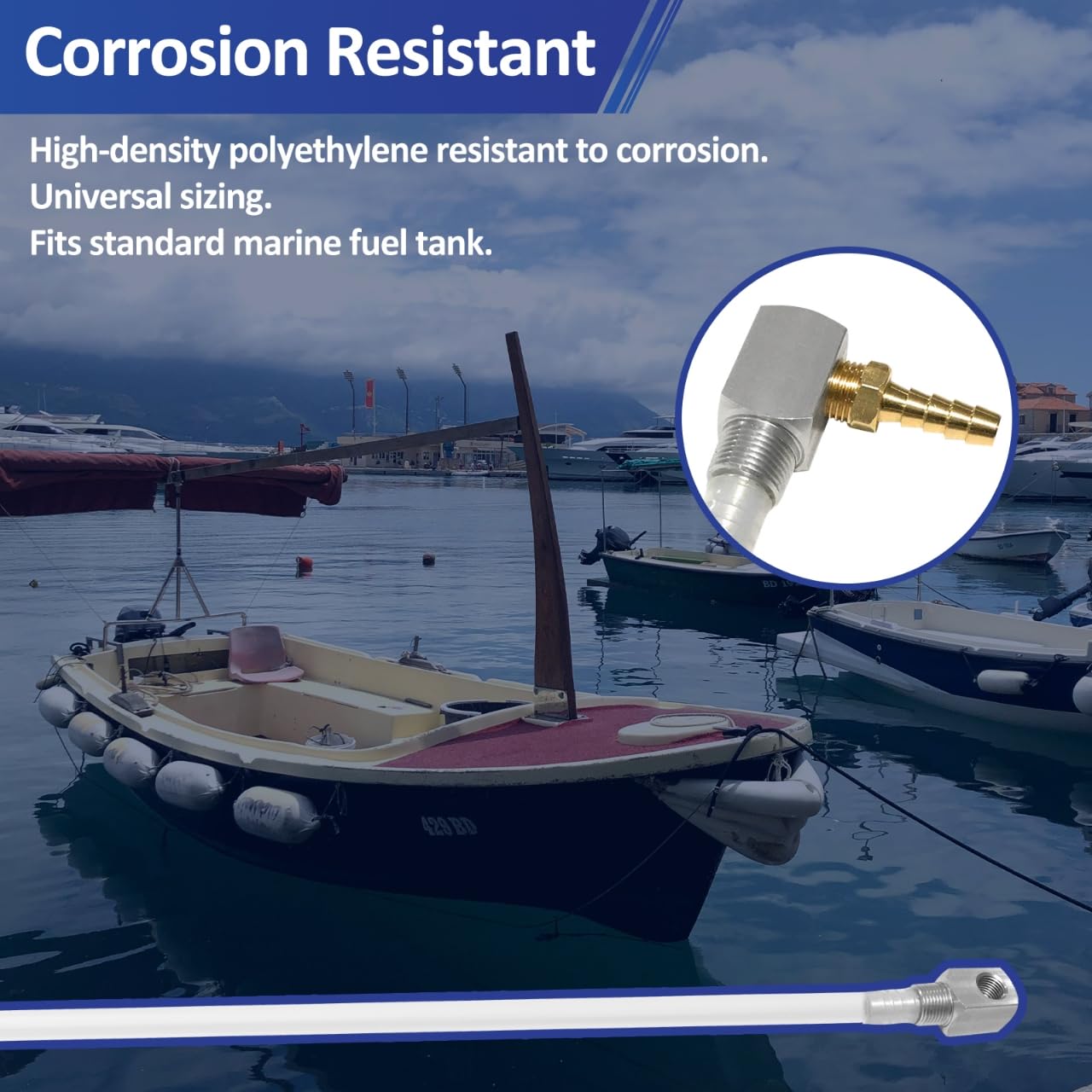 REPLACEMENTKITS.COM tube laid next to ruler showing 24-inch length for correct tank fit