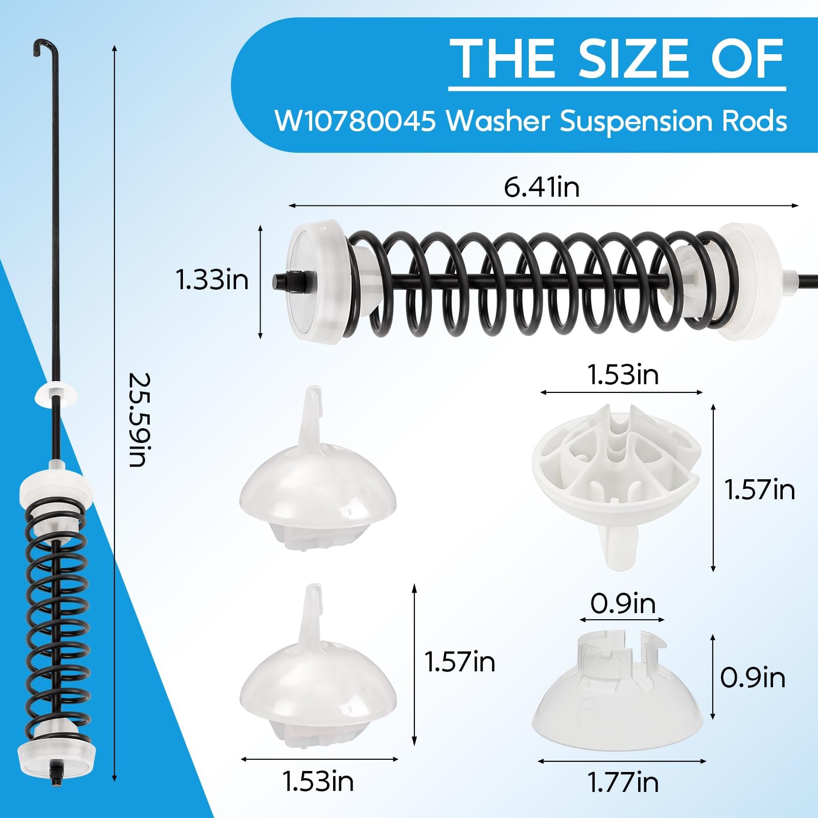 Replizo size comparison with ruler to confirm correct rod length and fitment