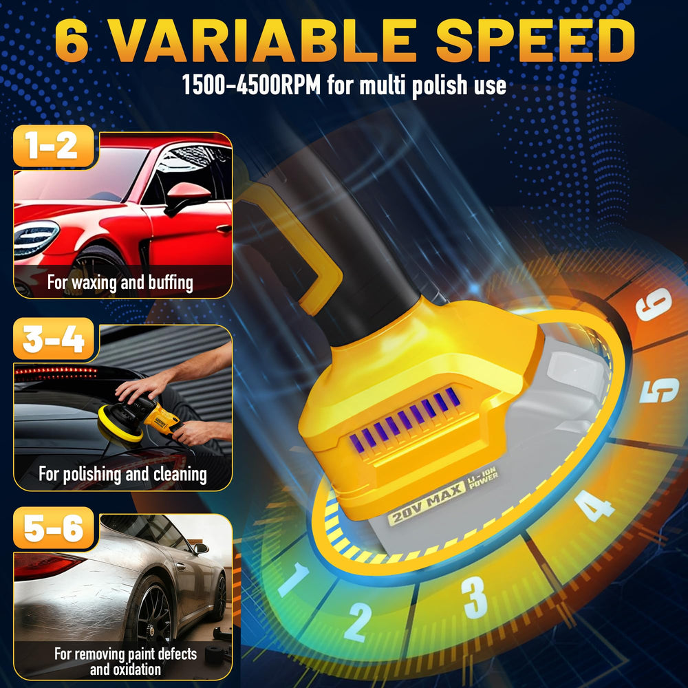 Restick polisher Velcro pad attachment showing secure fit and quick changes