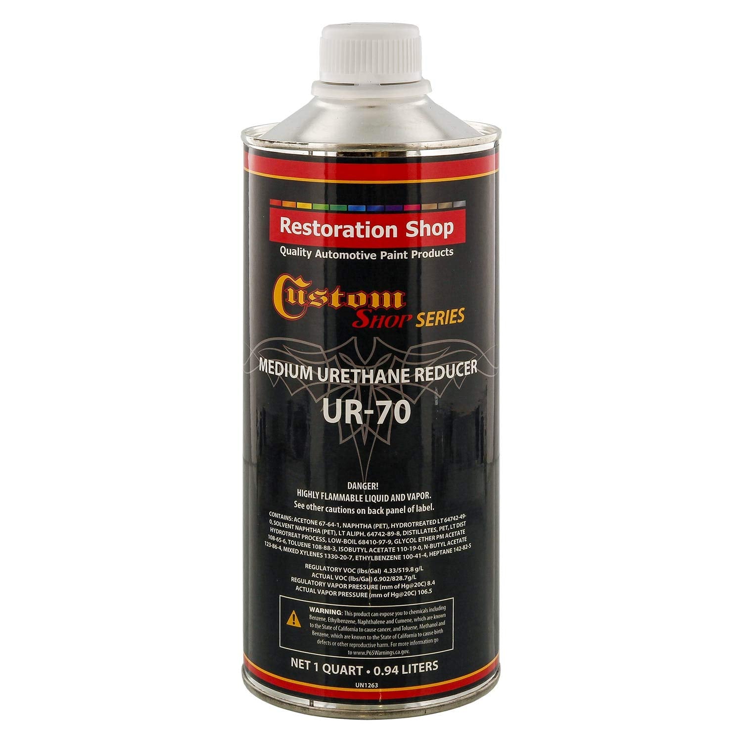 Restoration Shop UR70 quart bottle front label showing brand and product benefit