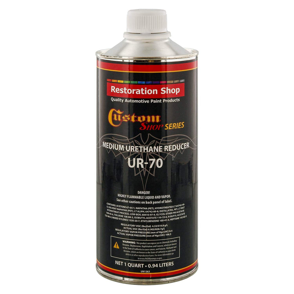 Restoration Shop UR70 quart bottle front label showing brand and product benefit