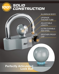 RETRUE installed on tow ball, preventing hitch connection and theft