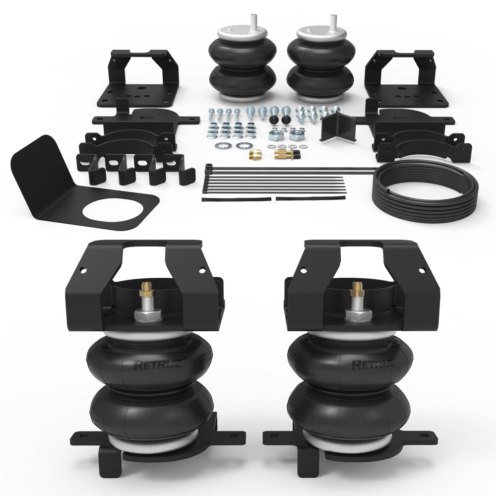 RETRUE front view of rear air bags showing fitment and improved load support