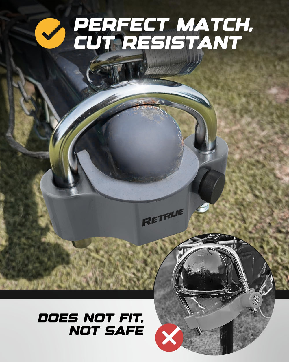 RETRUE detailed view of lock cylinder demonstrating anti-pick protection
