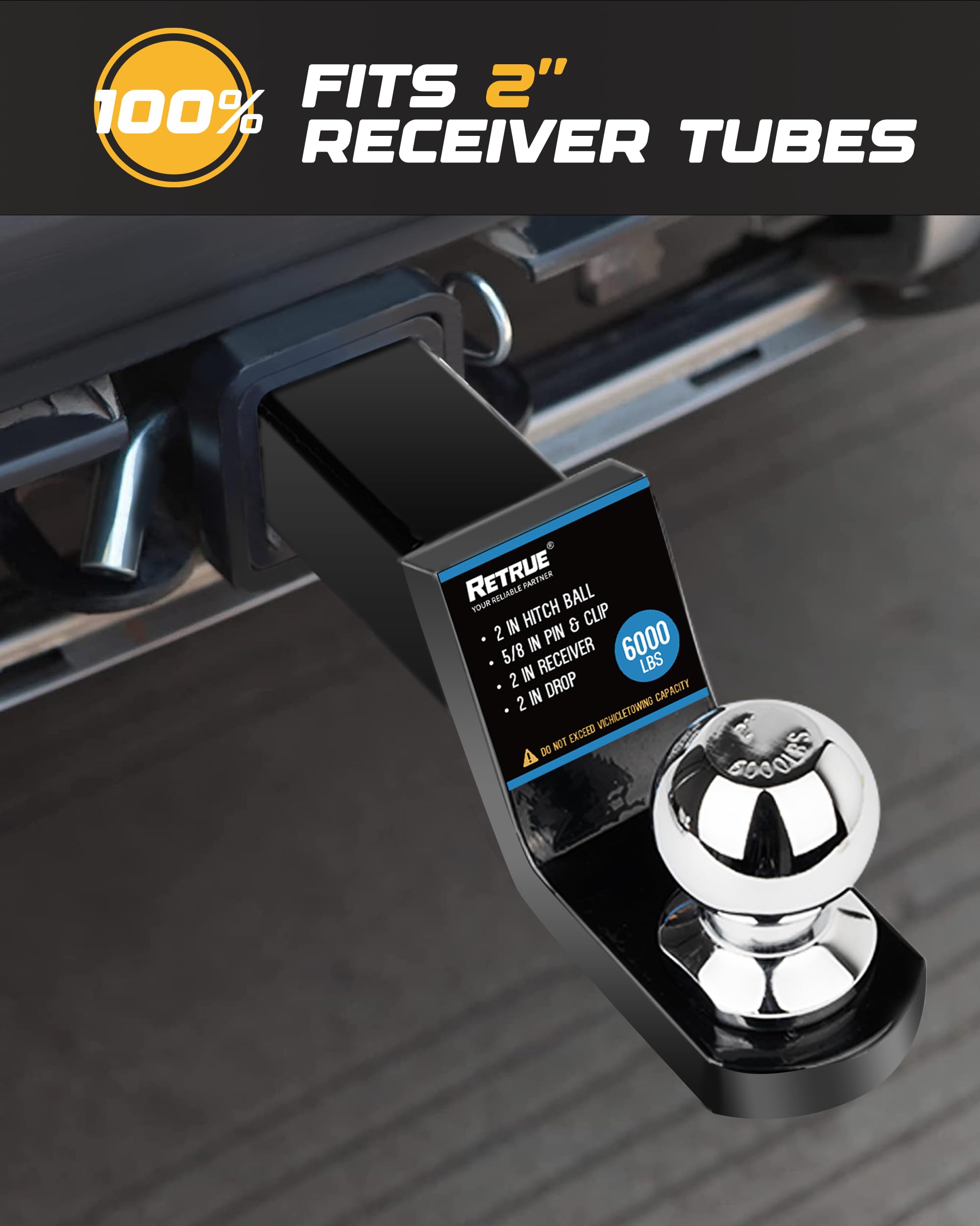 RETRUE packaging and spec label showing clear capacity and product details