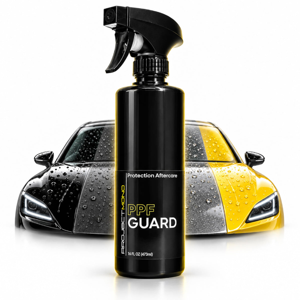 Rev Auto bottle front label showing product name and size, clear identification benefit