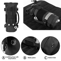 Rexmica MOLLE attachment straps with snaps showing easy mounting