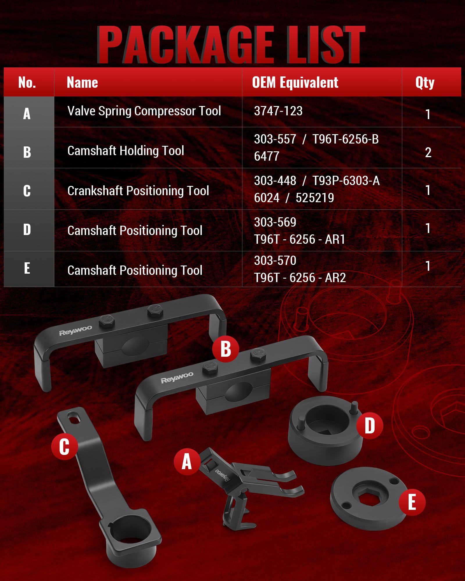 Reywoo crankshaft positioning tool demonstrating accurate timing stop