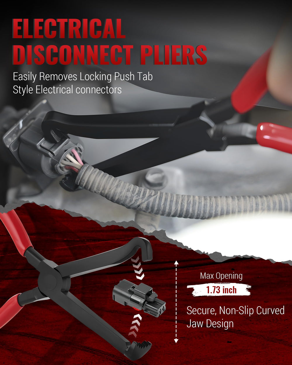 Reywoo electrical disconnect pliers removing a connector cleanly