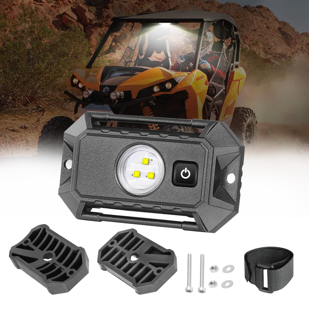 Rfroad Lighting front-facing dome light showing bright illumination benefit
