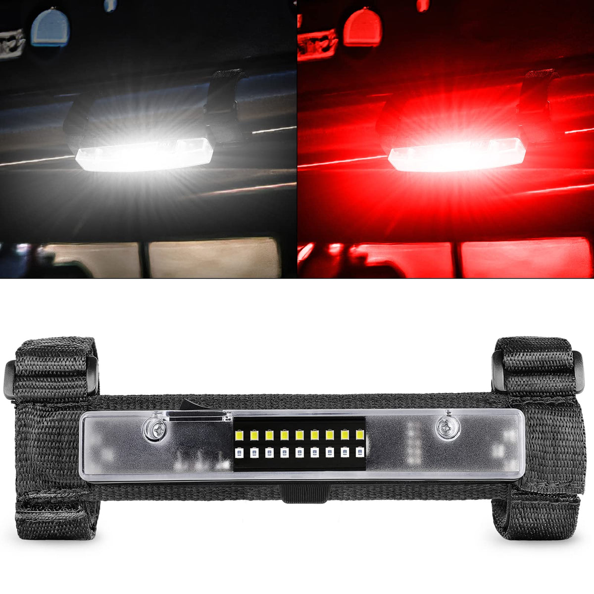 Rfroad Lighting front view showing compact dome light and benefits