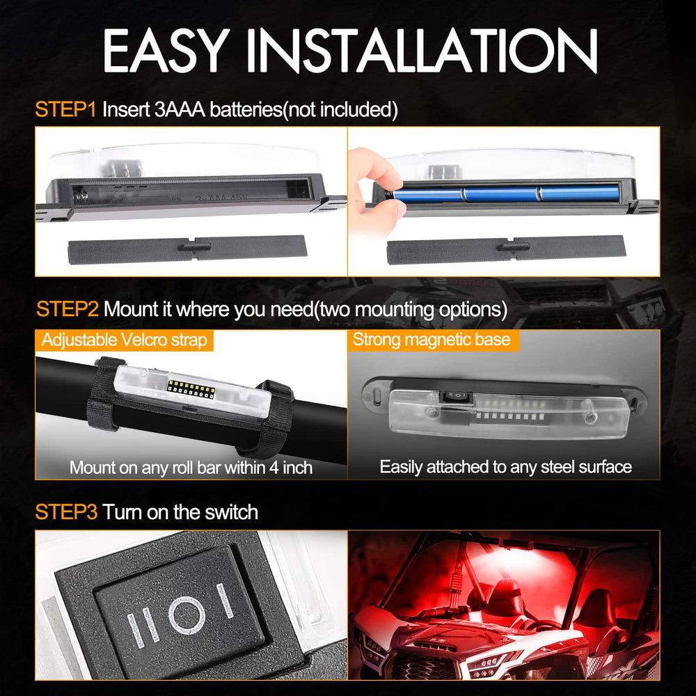 Rfroad Lighting red mode preserving night vision during use