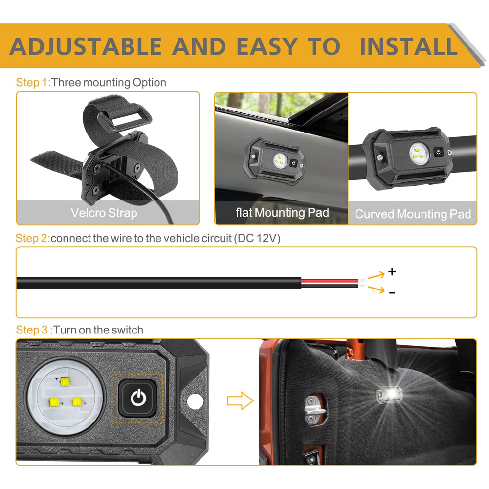Rfroad Lighting mounted on a roll bar demonstrating versatile installation
