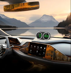 RGZOCT mounted on car dashboard improving driver safety with HUD