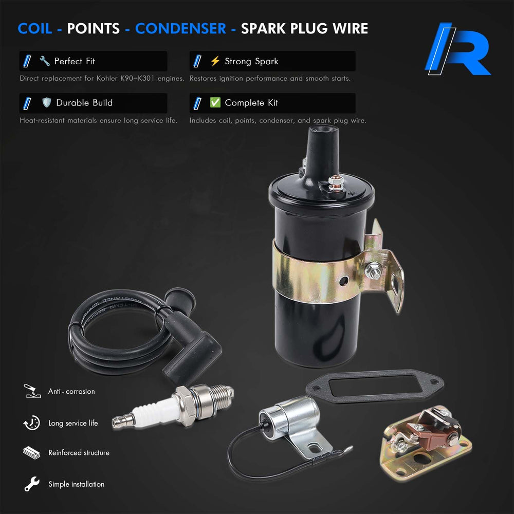 RHAOCZIYAUTO breaker points close-up showing gap accuracy for reliable sparking
