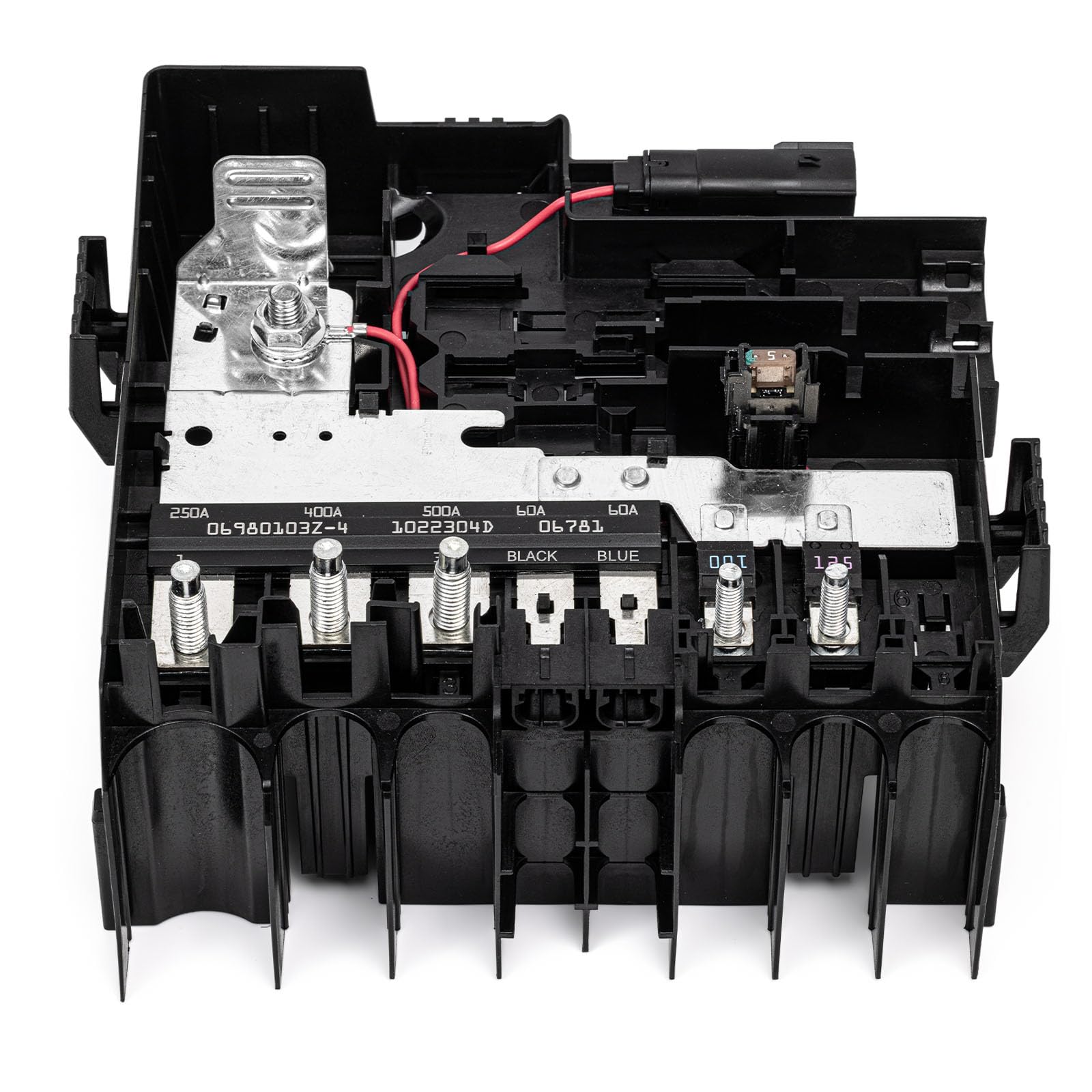 RHAOCZIYAUTO front view of fuse block showing mounting points and fitment benefit