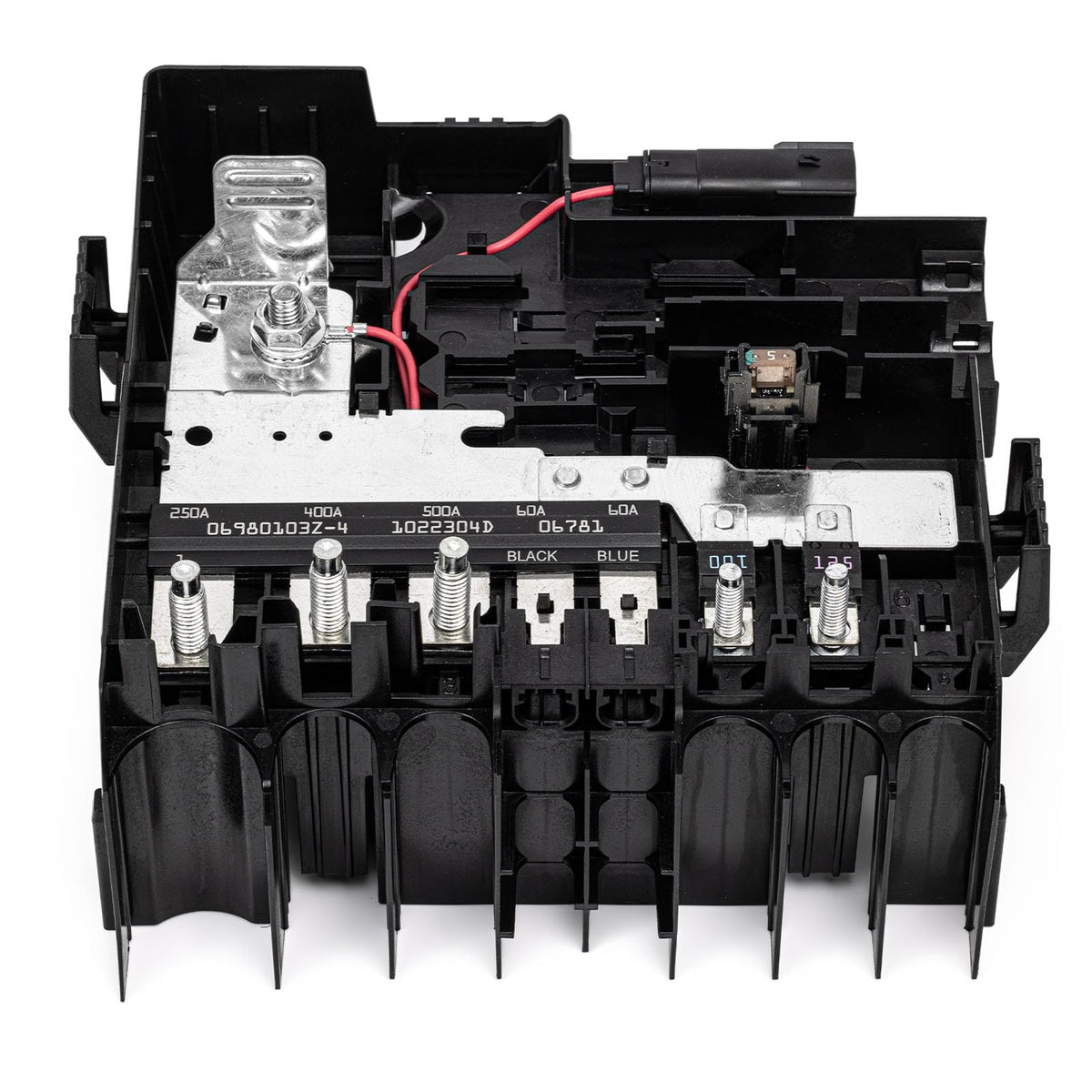 RHAOCZIYAUTO front view of fuse block showing mounting points and fitment benefit