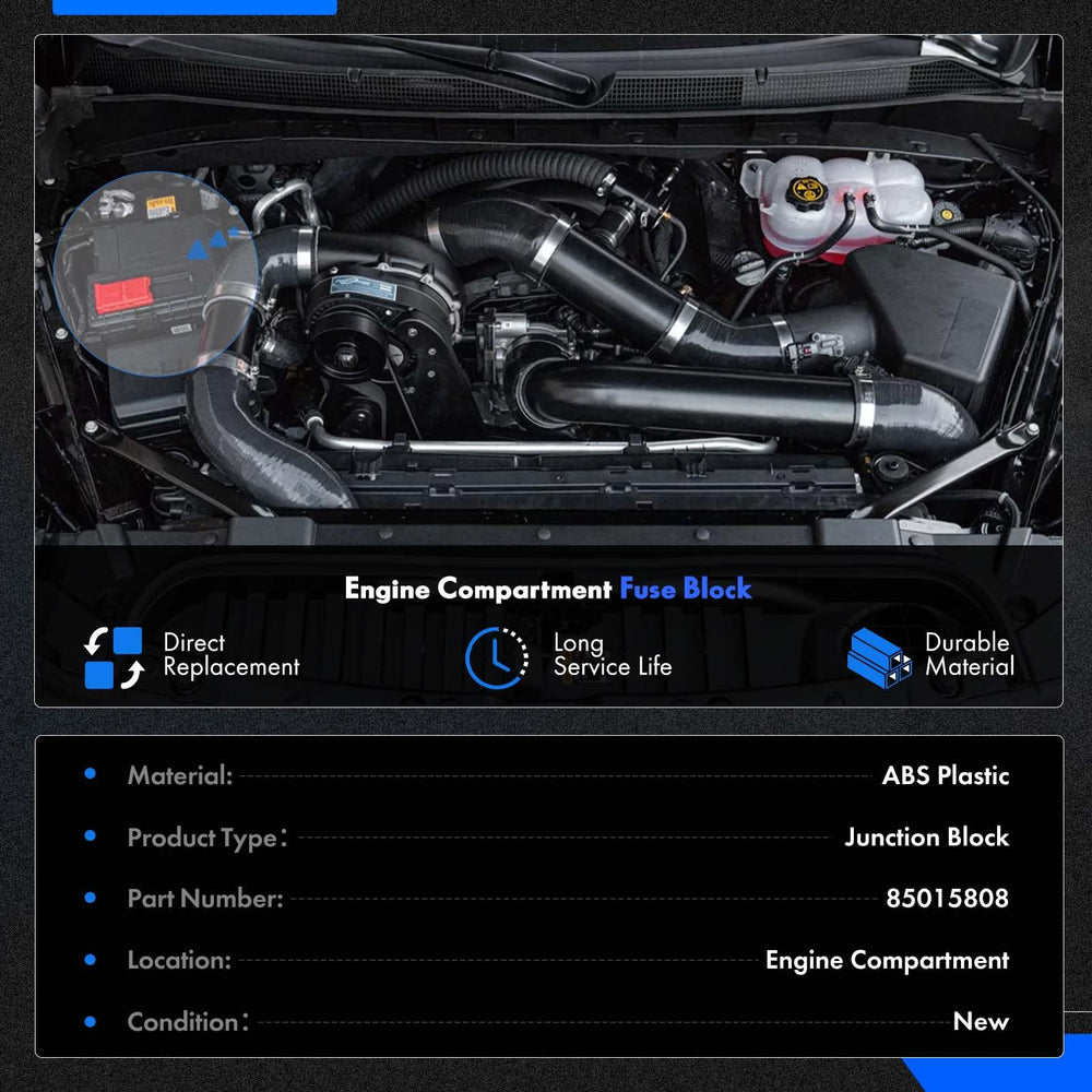 RHAOCZIYAUTO installed underhood in a Silverado demonstrating proper mounting and fitment