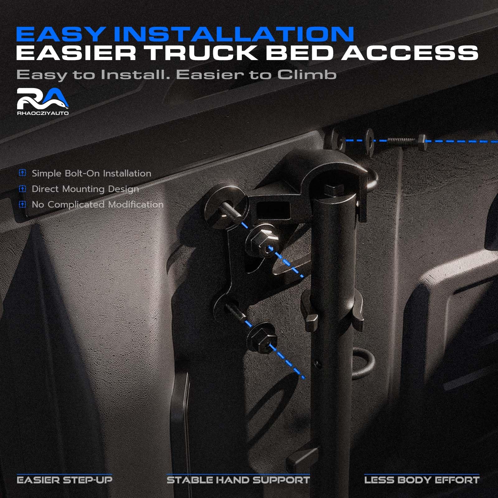 rhaocziyauto hardware kit with nuts bolts and bracket for easy install