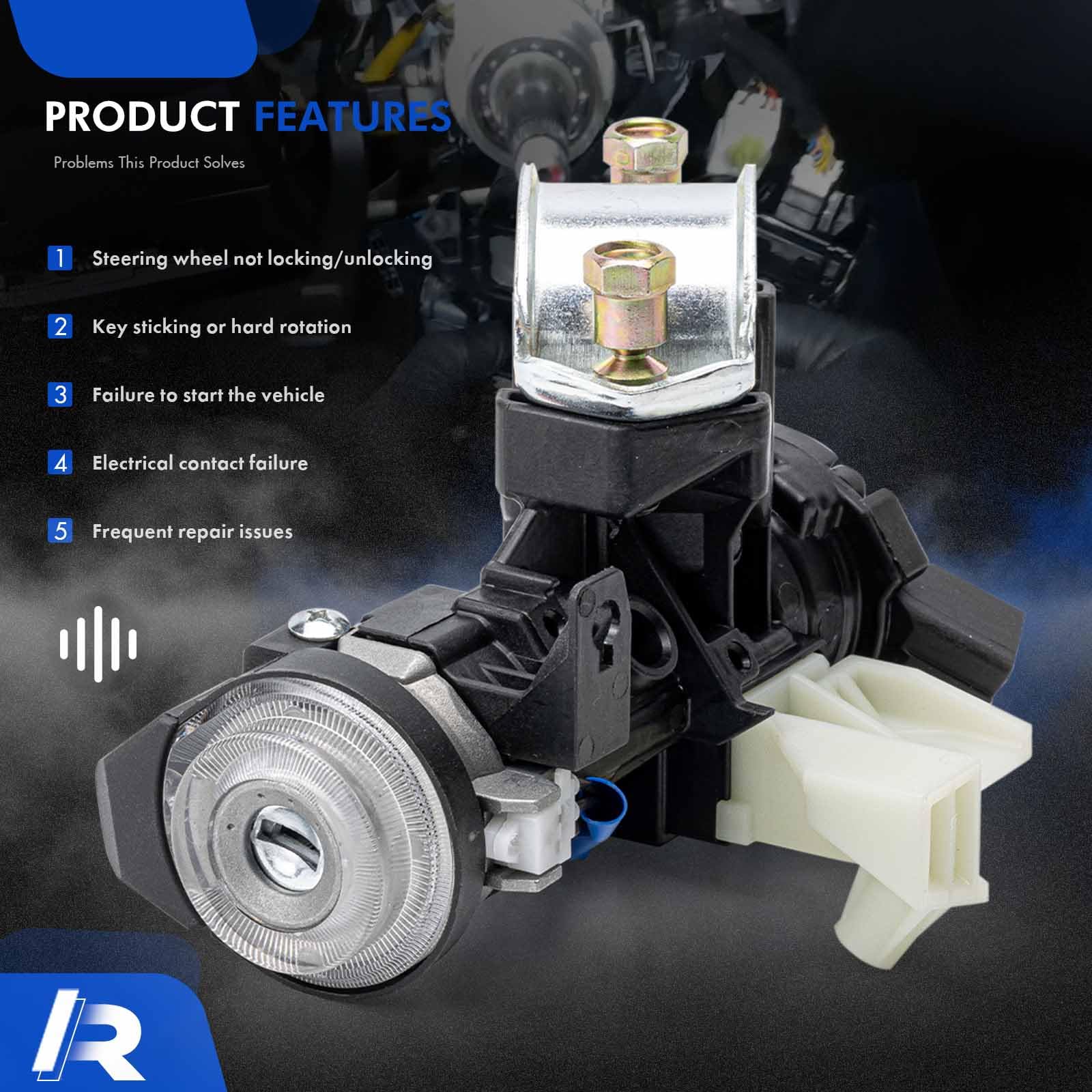 RHAOCZIYAUTO key pair next to cylinder for immediate vehicle access