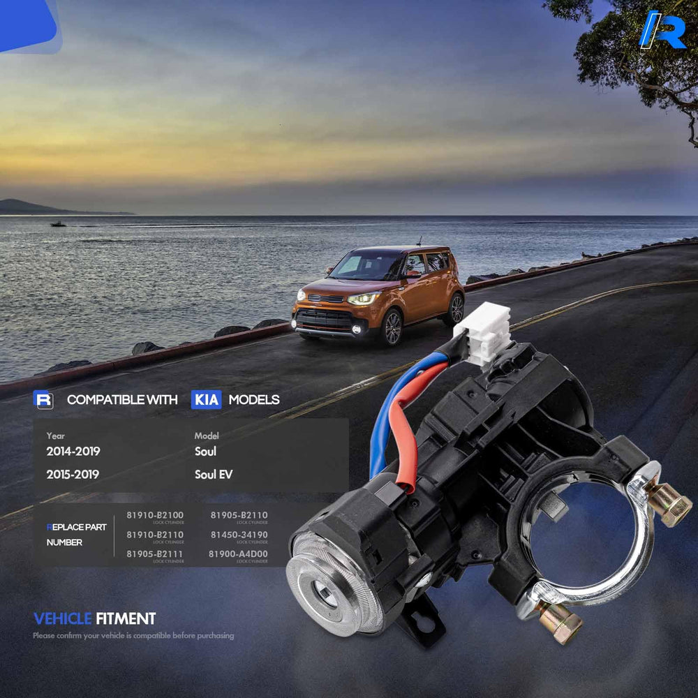 RHAOCZIYAUTO lock cylinder close-up highlighting precision and reliability