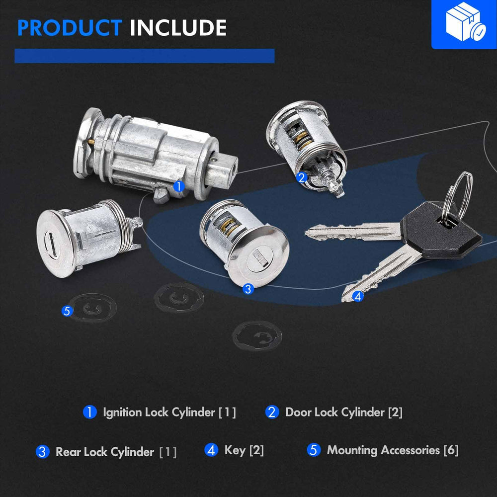 RHAOCZIYAUTO installation hardware laid out for straightforward fitting