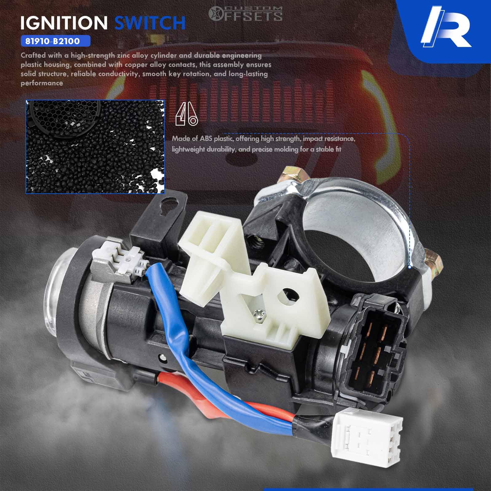 RHAOCZIYAUTO package contents layout with keys and fasteners for convenience