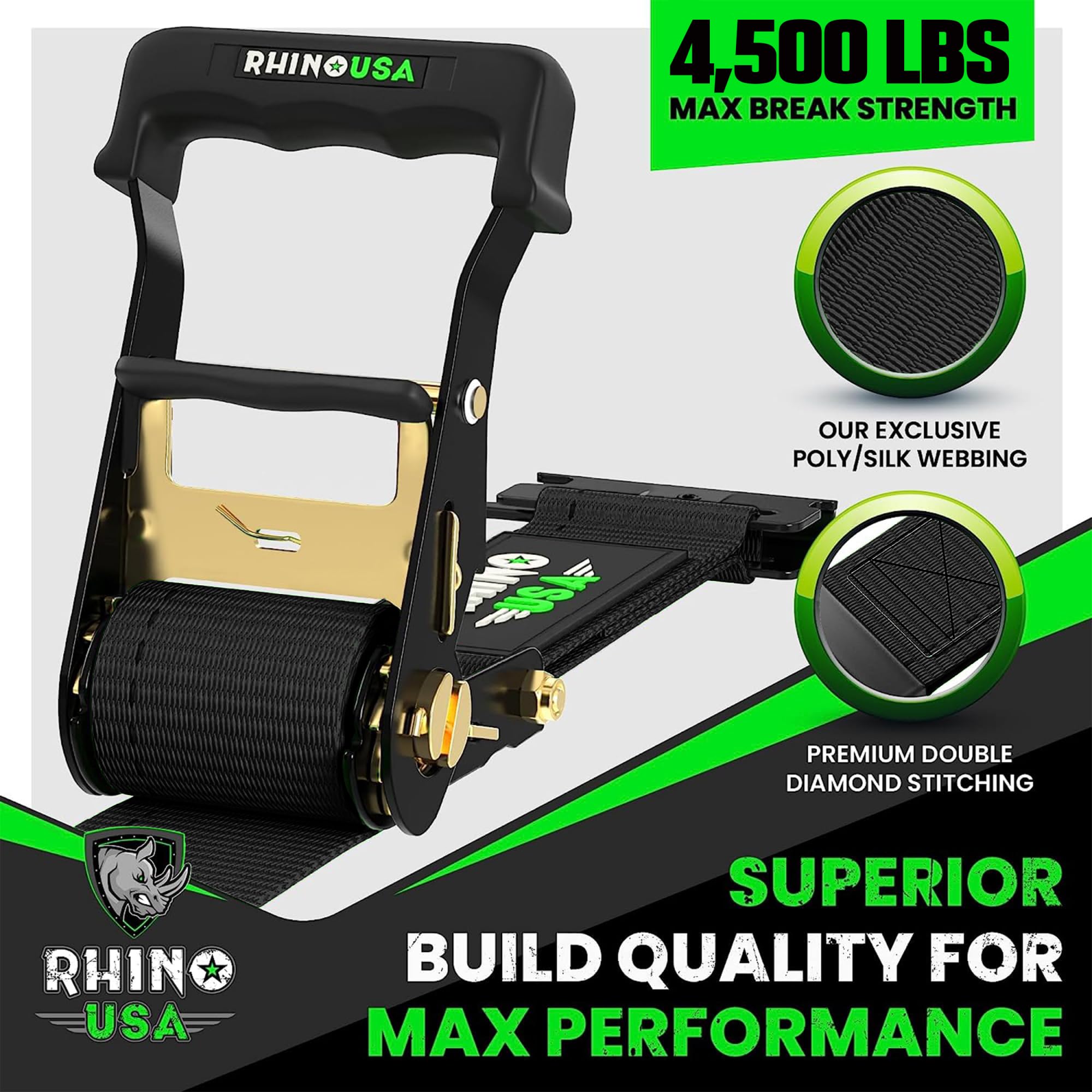 Rhino USA close-up of chock texture for durable slip-resistant grip