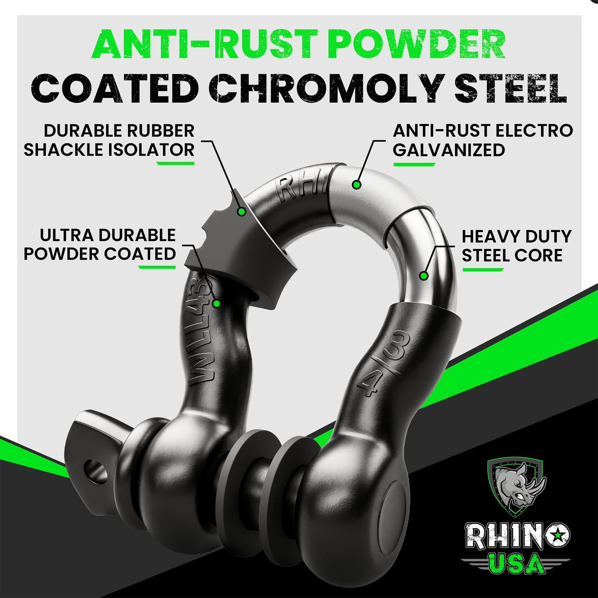 Rhino USA close-up of threaded pin highlighting strong locking action