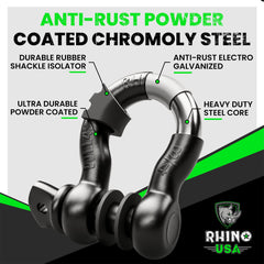 Rhino USA close-up of threaded pin highlighting strong locking action