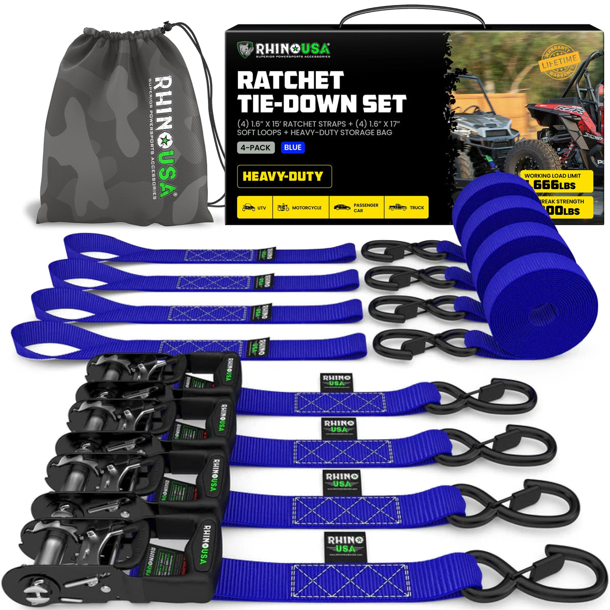 Rhino USA front packaging showing 4-pack and product size benefit