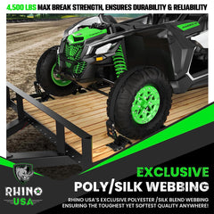 Rhino USA installed on trailer demonstrating stable over-the-tire restraint