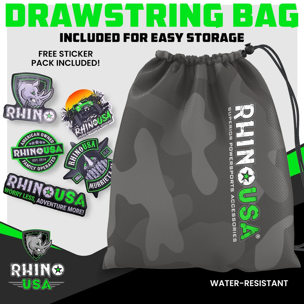 Rhino USA lifestyle image loading UTV showing safe transport confidence