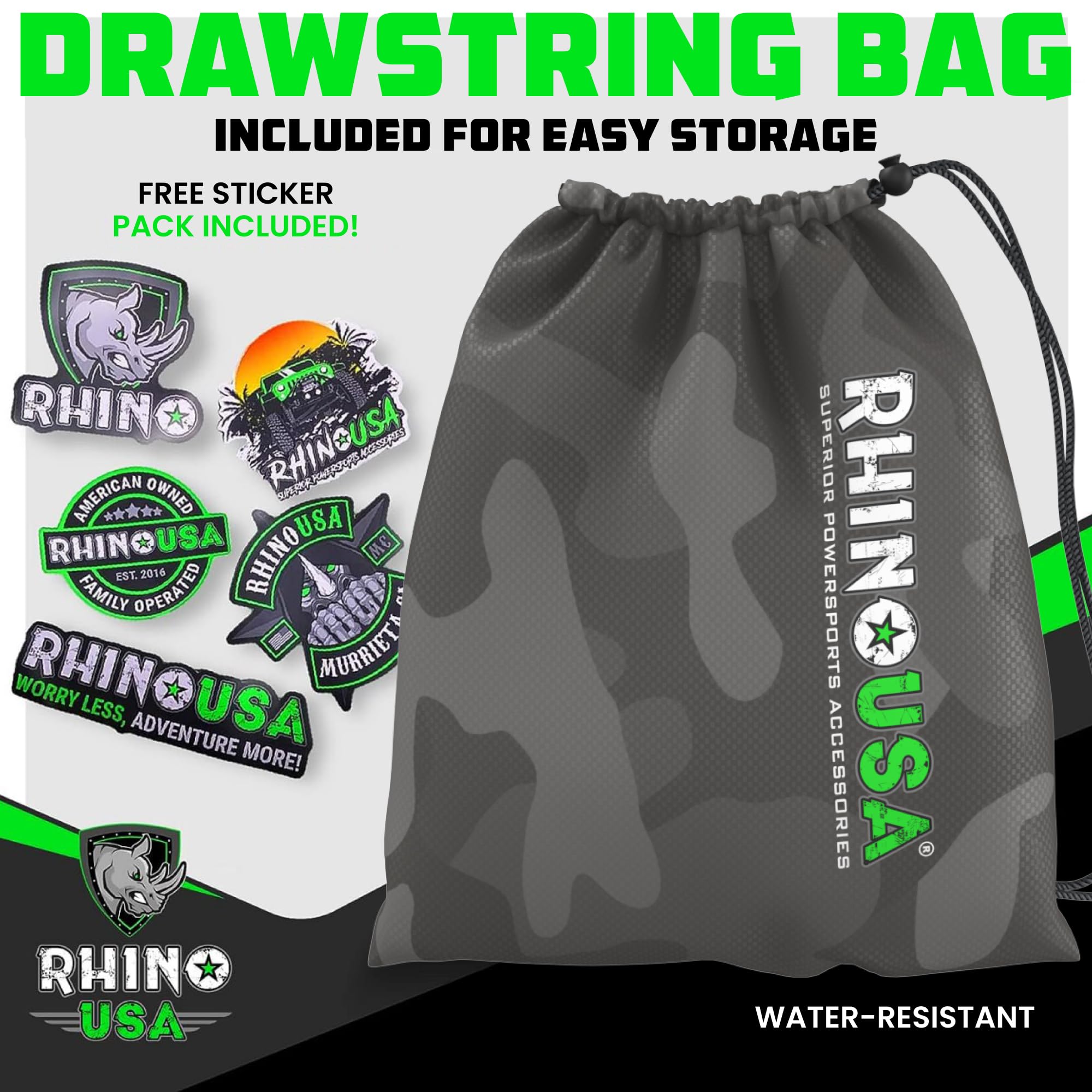 Rhino USA straps used on a trailer illustrating organized transport benefit